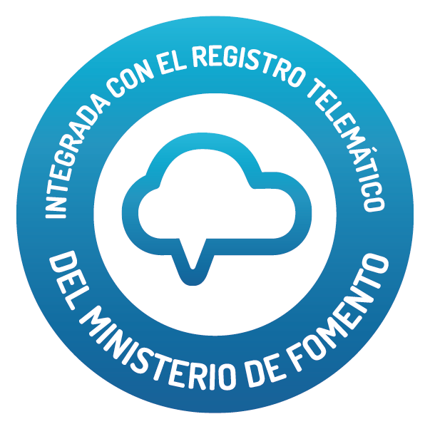Aplicación integrada con el registro telemático del Ministerio de Fomento (RVTC)